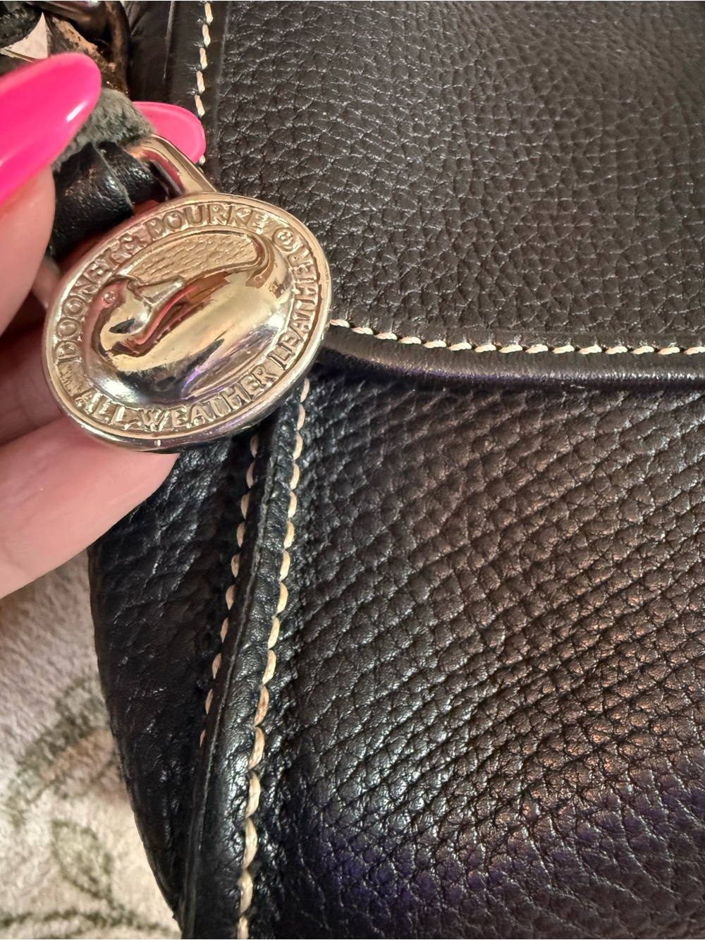 Dooney & Bourke Black Pebbled Leather Crossbody Bag - Picture 8 of 12